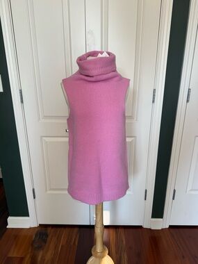 BNWT Dries Van Noten Sleeveless Pink Turtleneck Sweater Top